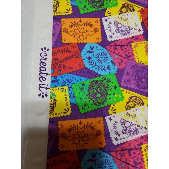 SUGAR SKULL 10 Fat Quarters  Cotton Quilt Fabric - Picture 7 of 16